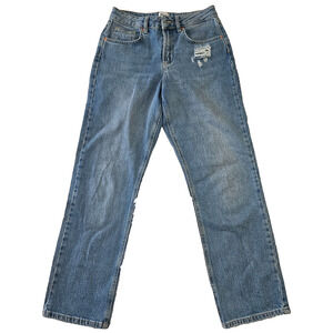BDG Women's Distressed Straight Skinny‎ High Rise Medium Blue Jeans. Size 27